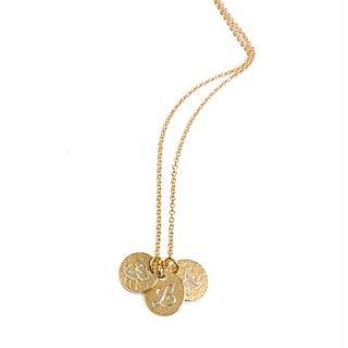 personalised 18ct gold vermeil short necklace by sibylle jewels