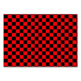 Black & Red Checker Board Background Business Card