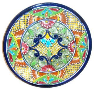 Mexican Talavera Pottery Handmade Plate Collectible Wall Decor 11.5" Diameter  Wall Sculptures  