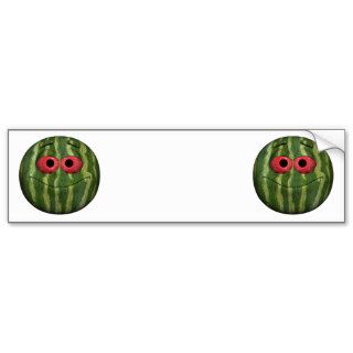 Watermelon Emoticon Bumper Sticker