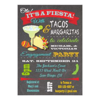 Tacos and Tequila Engagement Party Invitation