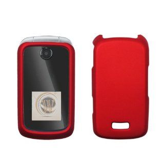 AT&T ZTE Z331 Rubberized Hard Case Cover   Red Cell Phones & Accessories