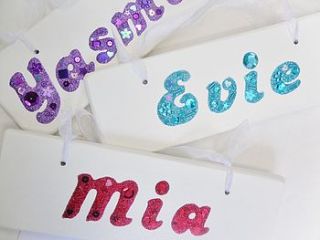 glitter name sign by hamble & pops