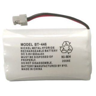 Uniden BT 446 Nickel Metal Hydride Rechargeable Cordless Phone Battery, DC 3.6V 800mAh, Genuine Uniden Electronics