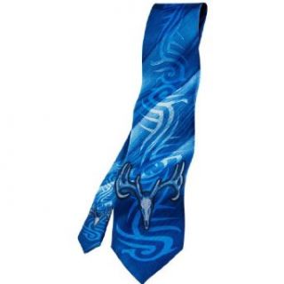 Legendary Whitetails Tattoo Silk Deer Tie Blue at  Mens Clothing store