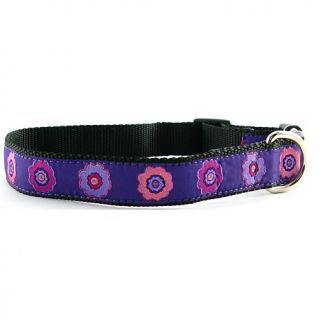 Isabella Cane Woven Ribbon Dog Collar   Primrose Purple Medium