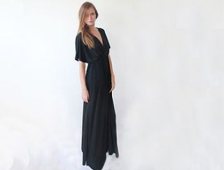 maxi dress with bat sleeve by rose & lyons