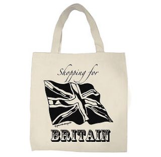 shopping for britain tote bag by print and repeat