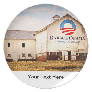 Barack Obama Presidential Campaign Barn Party Plates