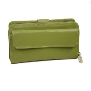Piel Small Leather Goods Ladies Multi Compartment Wallet in Apple