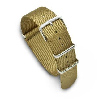 20mm Premium Nylon Military Watchband Watch Strap Khaki Home & Kitchen