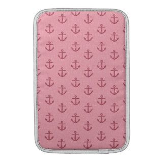 Pink Glittery Anchor Pattern MacBook Air Sleeve