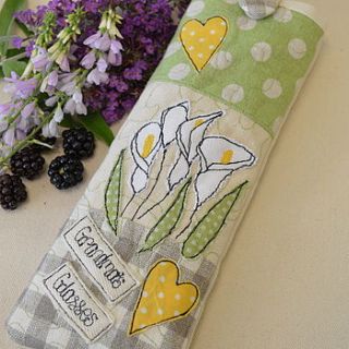 personalised lily glasses case by sew very english