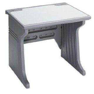 Aspira Modular Workstation Desk, Resin, 34w x 28d x 30h, Charcoal by ICEBERG (Catalog Category Furniture & Accessories / Desks)