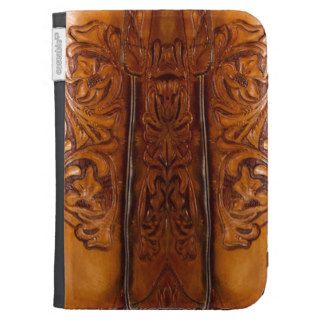 Tawny Brown Western Leather Look Kindle 3G Cases