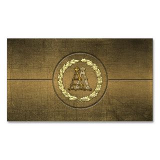[154] AA Monogram [Gold] Business Card Template