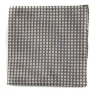 PS A 40   Brown   White Italian Design Silk Pocket Square at  Mens Clothing store Neckties