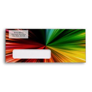 Colorful Rainbow Burst Abstract Digital Art Design Envelopes