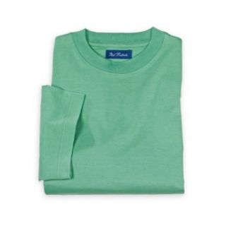 Paul Fredrick Men's Silk  Cotton Crewneck T shirt Seafoam 4xl Tall Clothing
