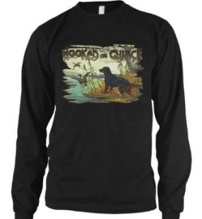 Hooked On Quack Mens Thermal Shirt, Funny Duck Hunting Mens Long Sleeve Thermal Top Clothing