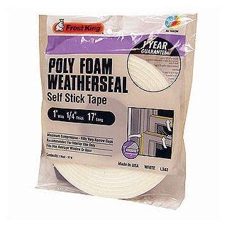L343 Poly Foam Tape White   Weather Stripping  