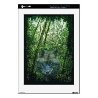 Wolf & Forest Wildlife Sony Playstation 3 Skin Decals For PS3