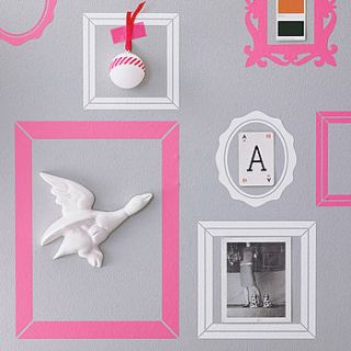 pack of seven picture frame wall stickers by nutmeg