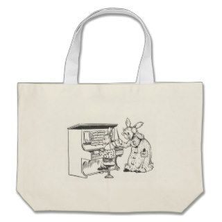 Bunny Piano Teacher & Her Student Bag