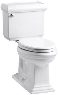 KOHLER K 3818 0 Memoirs Comfort Height Two Piece Elongated 1.6 gpf Toilet with Classic Design, White    
