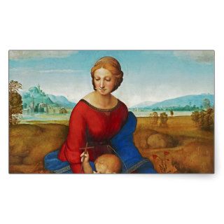 Raphael Madonna in the Meadow Stickers