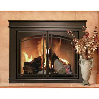 Pleasant Hearth Fenwick Cabinet Style Fireplace Screen and Arch
