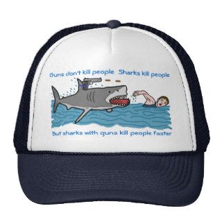 Funny Shark Gun Control Hat
