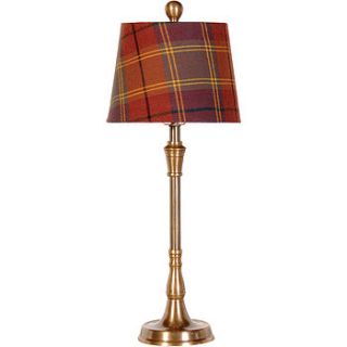 red tartan table lamp by marquis & dawe