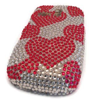 Samsung R355c Silver Pink Heart Valentine Jewel Bling Dazzle Diamonds Protector Straight Talk Net 10 HardCase Cover Skin NET 10 Straight Talk Cell Phones & Accessories
