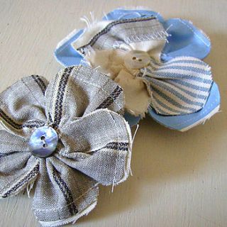 vintage fabric flower corsage by loosethread