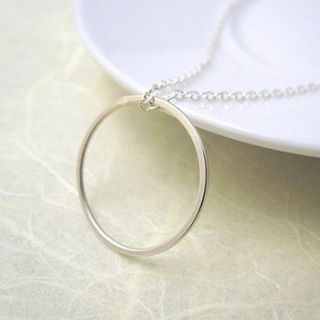 silver circle necklace by mela jewellery