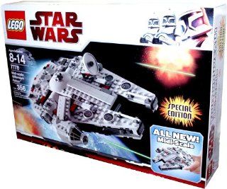 Lego Year 2009 Star Wars Series Special Edition Vehicle Set #7778   MIDI SCALE MILLENNIUM FALCON with Rotating Radar Dish and Movable Laser Cannons Above and Below (Total Pieces 356) Toys & Games