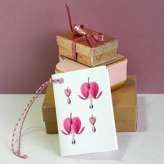 bleeding hearts gift tags by the botanical concept