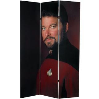 Oriental Furniture 71 x 47.25 Star Trek Tall Double Sided Picard and