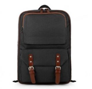 kmbuy   Unique vintage Preppy style Unisex Casual Fashion School Travel Backpack Bags with Laptop Lining (40cm*29cm*9cm) (black) Clothing