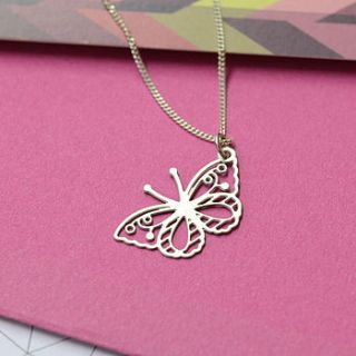 mai butterfly charm necklace by dowse