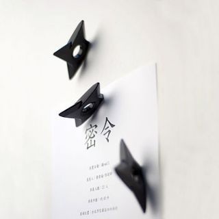 set of two ninja shuriken magnets by toothpic nations