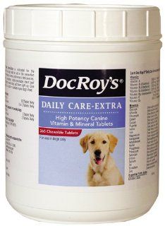 Doc Roys Daily Care Extra Canine Tabs 365ct  Pet Multivitamins 