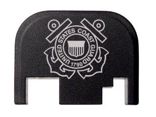 USCG Coast Guard logo emblem Rear Slide Cover Plate for ALL Glock pistols GEN 1 4 9mm 10mm .357 .40 .45 by NDZ Performance  General Sporting Equipment  Sports & Outdoors