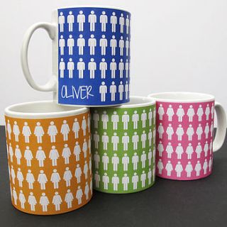 personalised 'stick person mug' by a piece of ltd