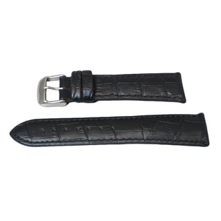 Hadley Roma Alligator Grain Black Genuine Leather Watch Strap Watch Bands