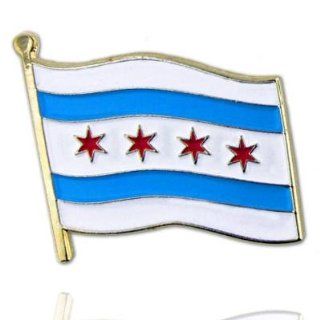 Chicago City Flag Brooches And Pins Jewelry
