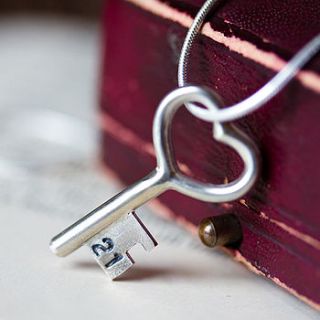 personalised 21st silver key necklace by sarah lawrence jewellery
