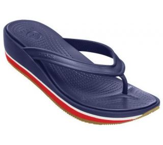 Crocs Womens Retro Flip Wedge Sandals —