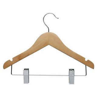 Kids Basic Hanger with Clips   Maple (10pk)